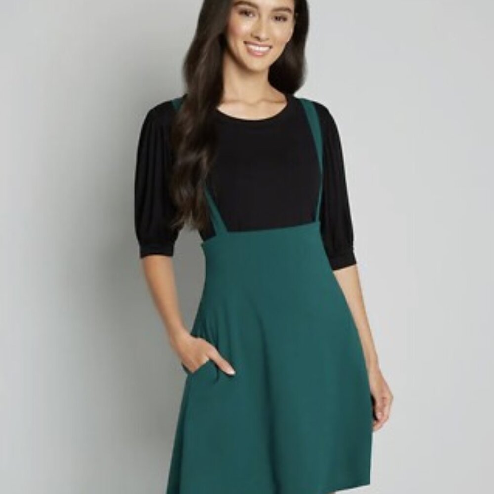 MODCLOTH Overall Winner Jumper Highwaisted Adjustertable Green Women’s 2X